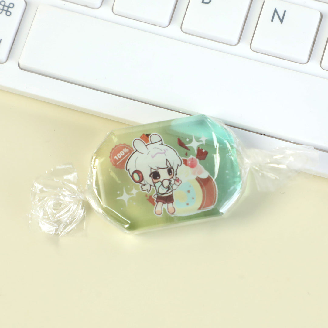 Custom Thick Rounding Clear Acrylic Keychain