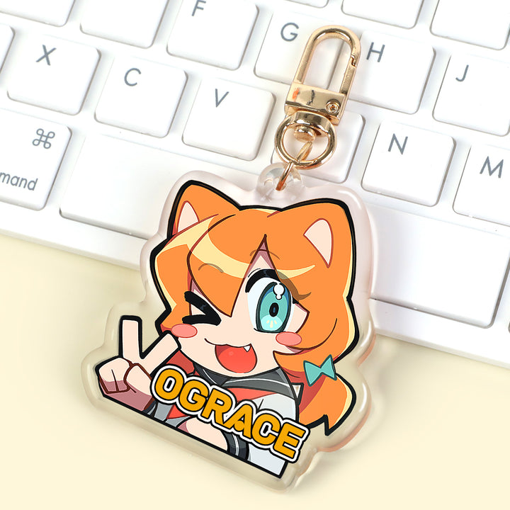 Custom Thick Rounding Clear Acrylic Keychain