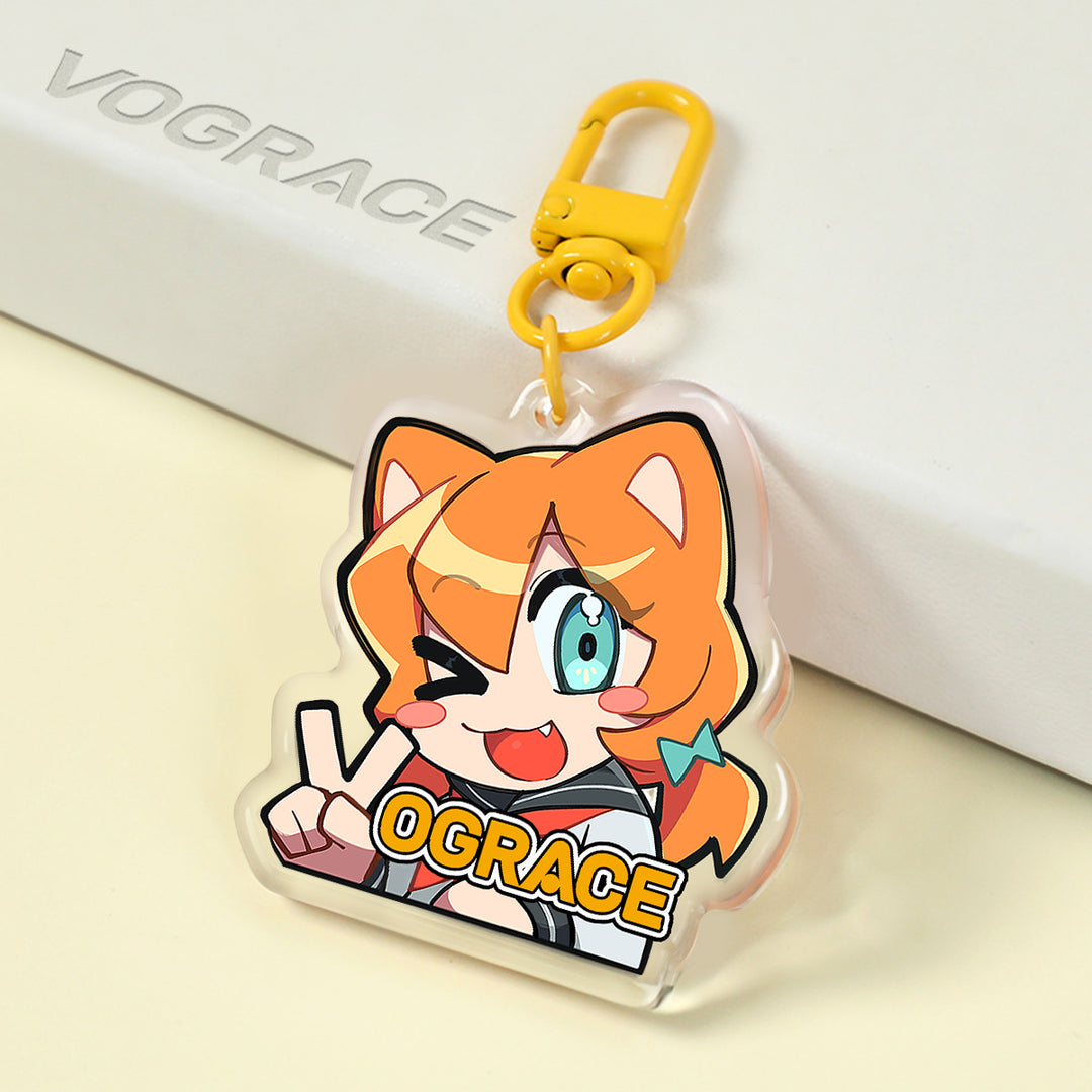 Custom Thick Rounding Clear Acrylic Keychain