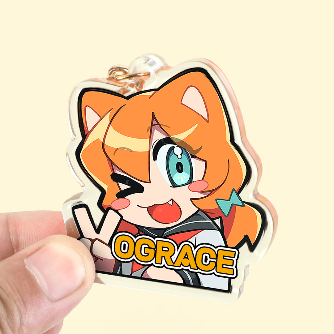 Custom Thick Rounding Clear Acrylic Keychain