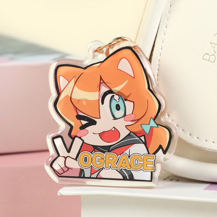 Custom Thick Rounding Clear Acrylic Keychain