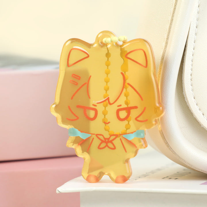 Custom Thick Rounding Clear Acrylic Keychain