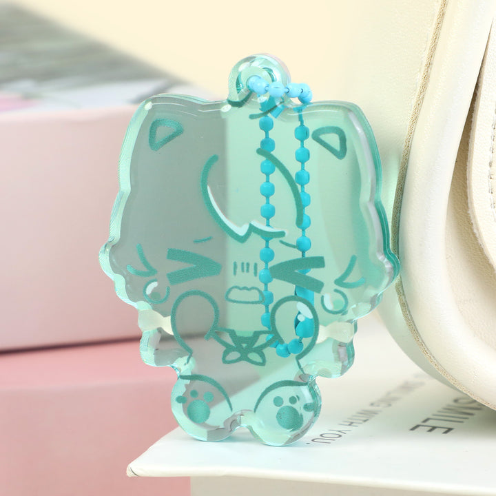 Custom Thick Rounding Clear Acrylic Keychain