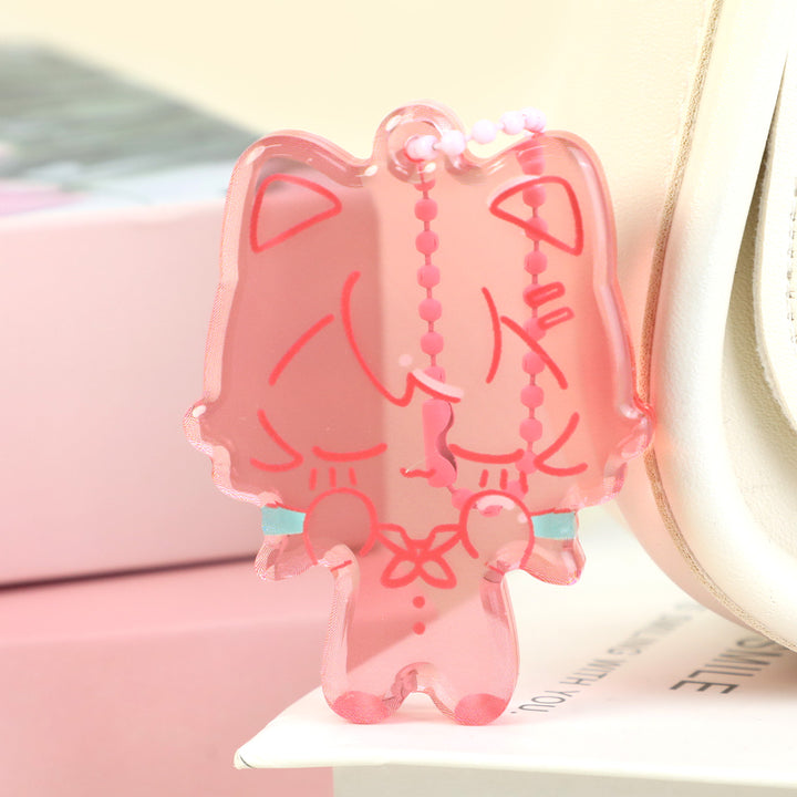 Custom Thick Rounding Clear Acrylic Keychain
