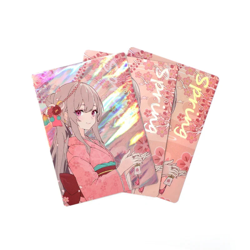 Custom Trading Holographic Cards Personalized Artist TCG Game Cards 63*88mm(Double sided different design) (SZ#RL6FA51) / 250g Holographic / double