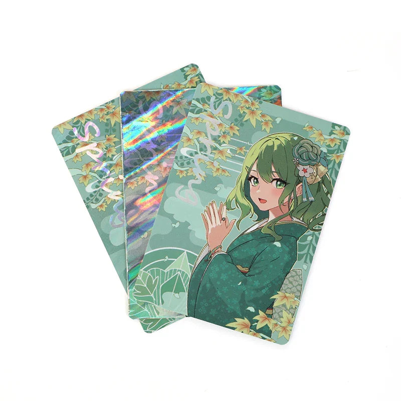 Custom Trading Holographic Cards Personalized Artist TCG Game Cards 63*88mm(Double sided different design) (SZ#RL6FA51) / 250g Holographic / double