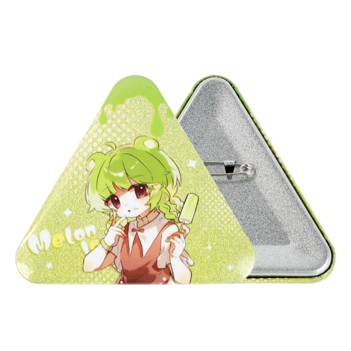 Custom Triangle Glitter Button Pins – VOGRACE