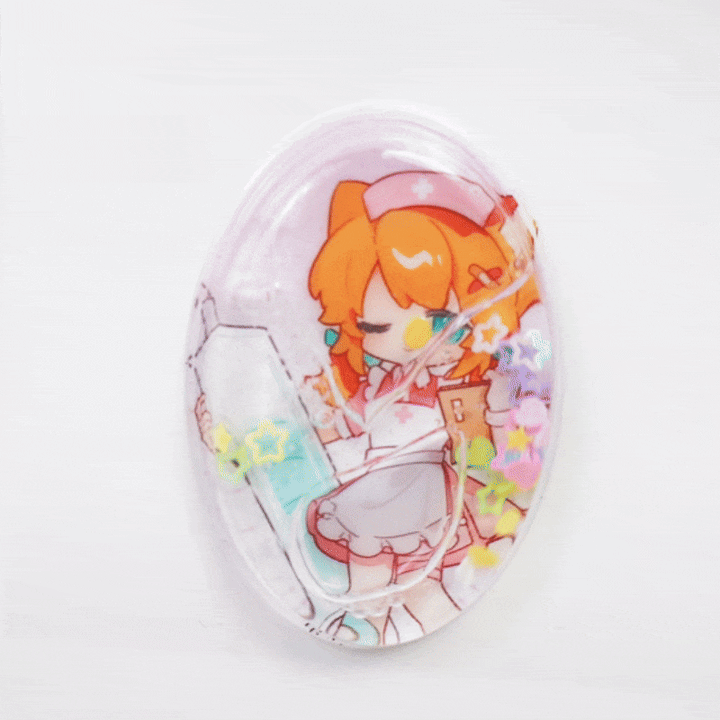 Custom Water-Filled Shaker Sticker