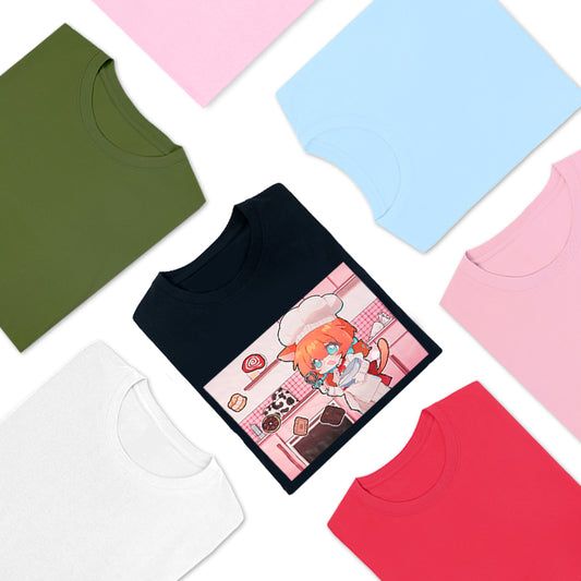 Custom Women T Shirts Printing Cotton Crew Neck T-Shirts