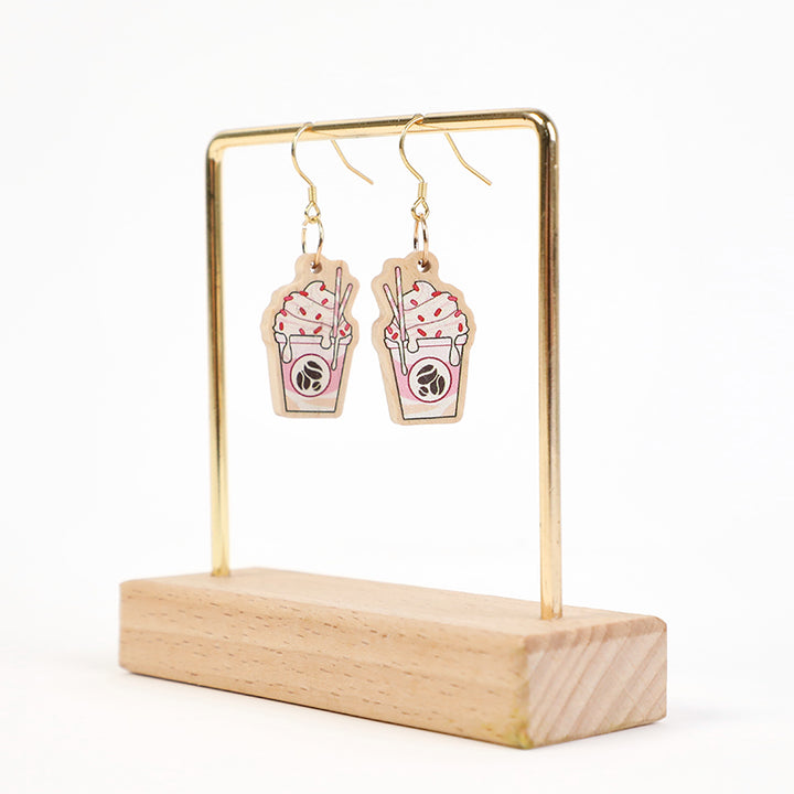 Custom Wooden Earrings Ear Stud - VOGRACE