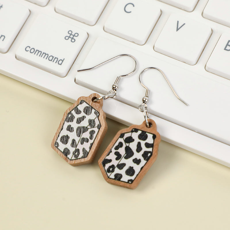 Custom Wooden Earrings Ear Stud - VOGRACE