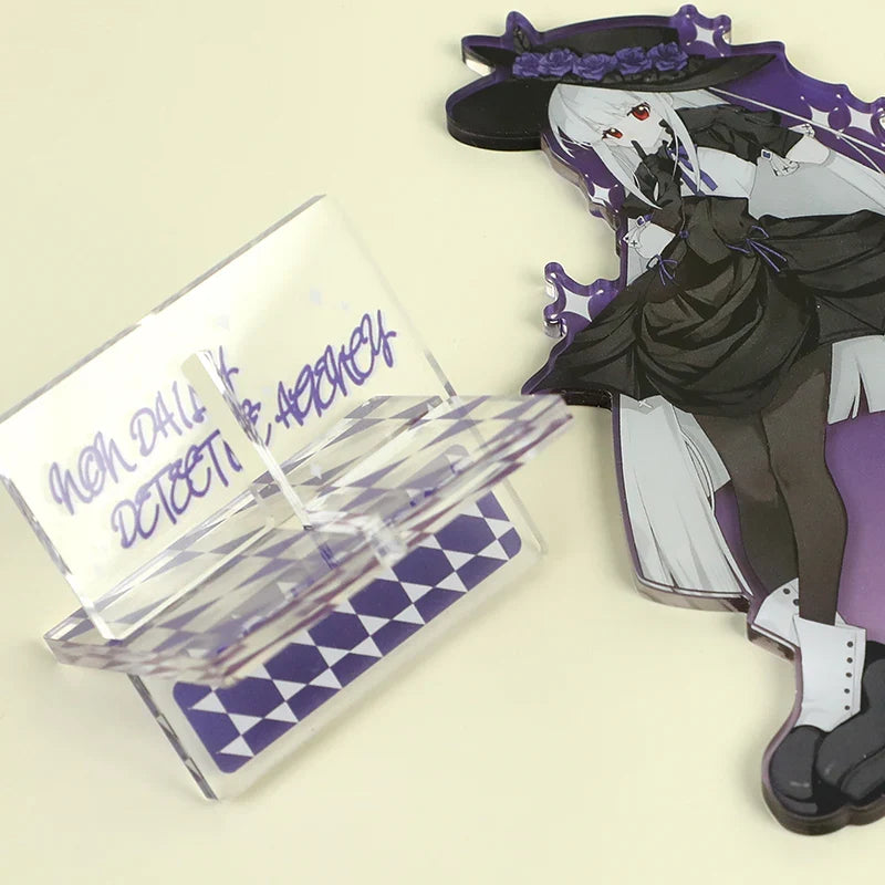 Custom X-Shaped Clear Acrylic Standees Double sided same Design / No additional technique / Small Base: 2 pieces 34×40mm