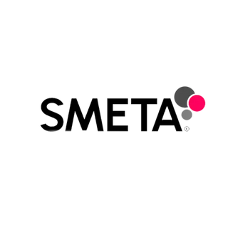 Vograce Global Certifications SMETA logo with black text and colorful circles on white background