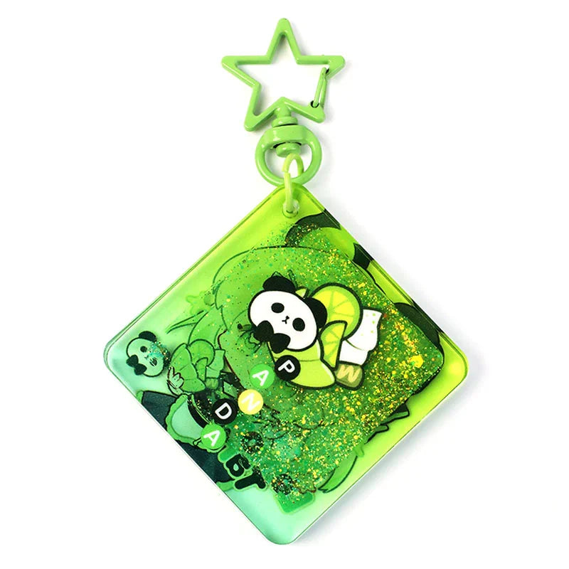 Custom Pre-filled Quicksand Liquid Shaker Acrylic Keychains
