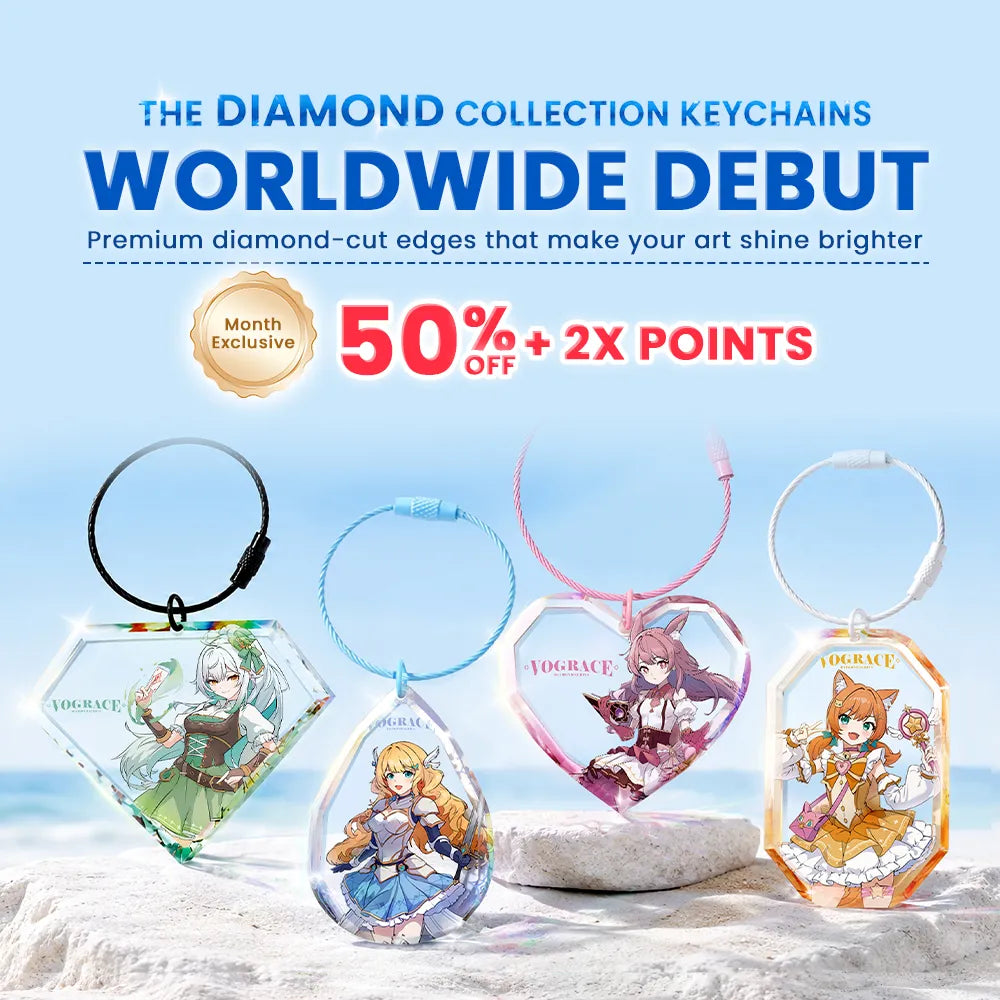 Custom Acrylic Diamond Keychain