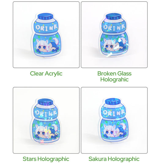 Custom Clear Acrylic Pins | New Deal - VOGRACE