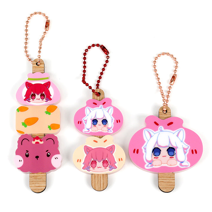 Custom Acrylic BBQ Dango Keychains