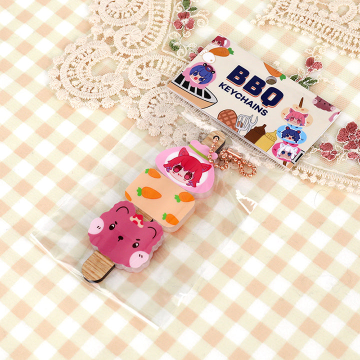 Custom Acrylic BBQ Dango Keychains