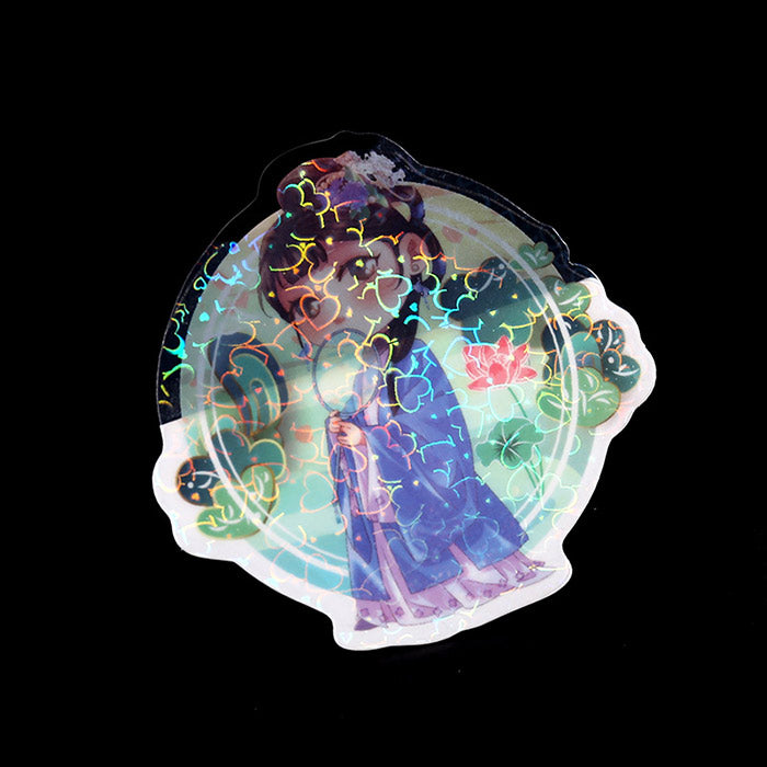 Pegatinas holográficas transparentes personalizadas