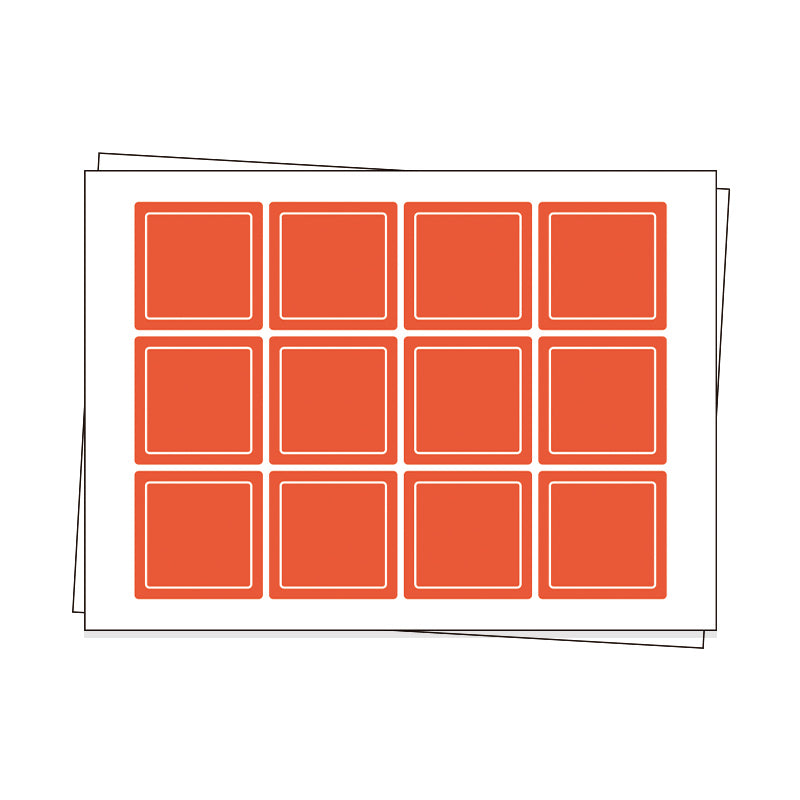 Personalisierte Quadrat Stickerbögen