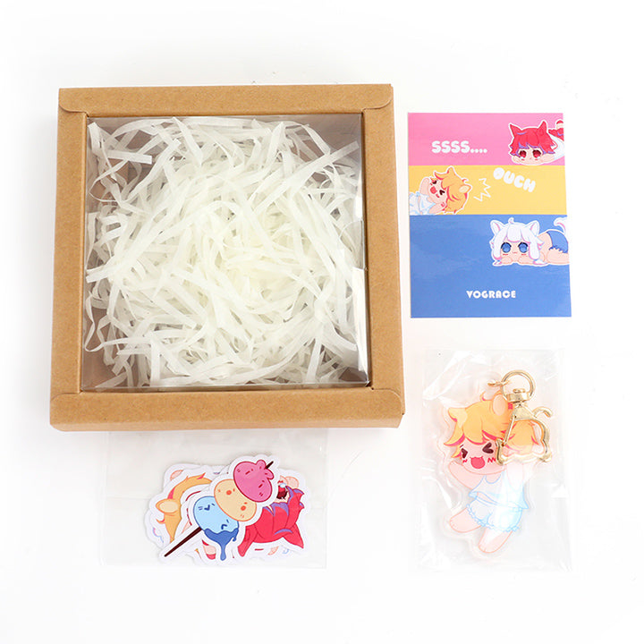 Custom Stickers + keychain sets Packing – VOGRACE