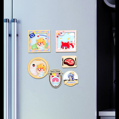 Ímãs de geladeira de madeira multicamadas personalizados