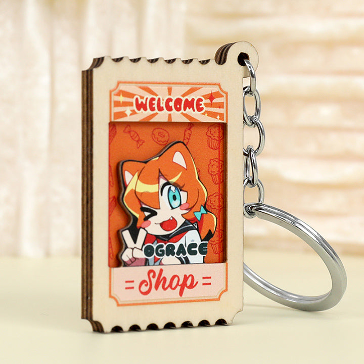 Custom Multilayer Wooden Keychains - VOGRACE