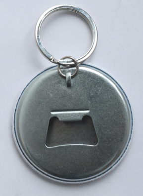 Custom Button Pin Mirror Keychain