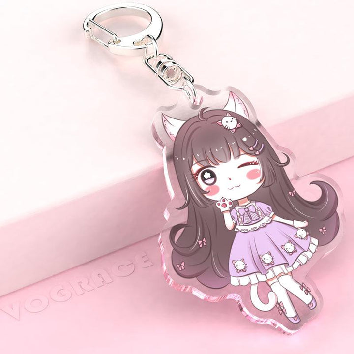 Custom Clear Acrylic Keychains Single Side Printing - VOGRACE