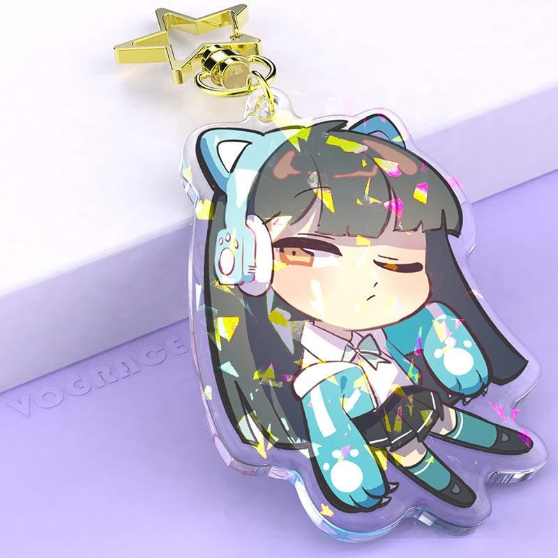 Custom Glitter Epoxy Holographic Keychains β VOGRACE
