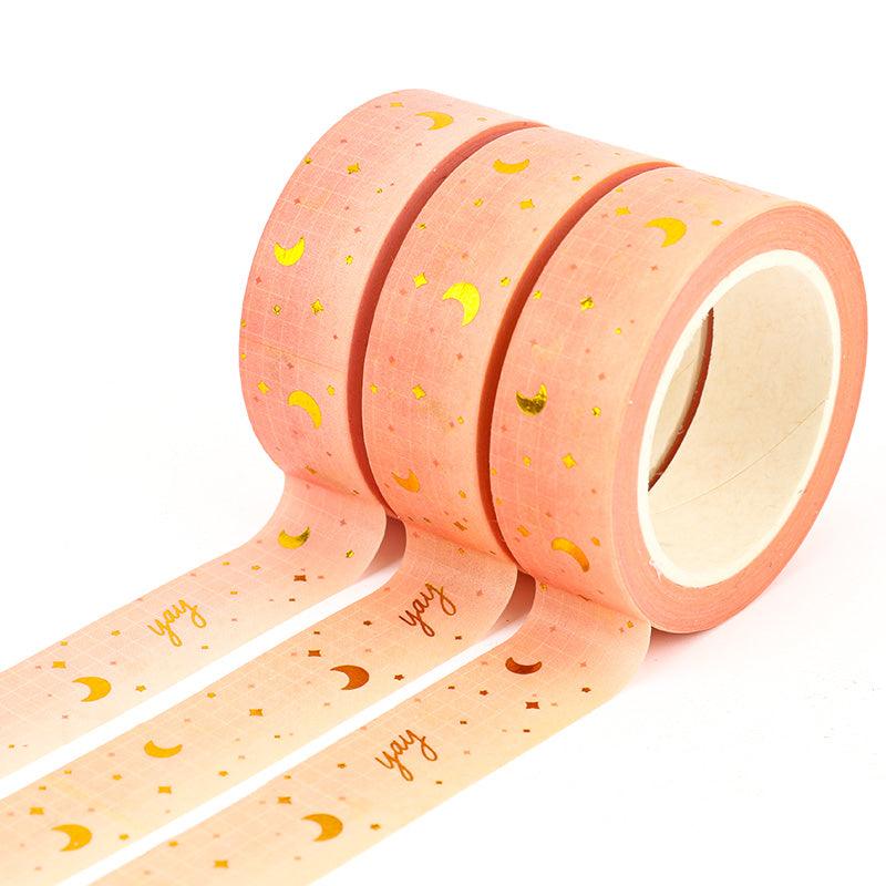 Custom golden masking tape and washi gold foil tape - China JD