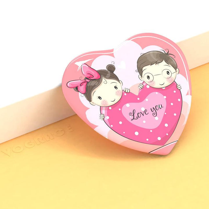 Custom Heart Shaped Button Pins - VOGRACE