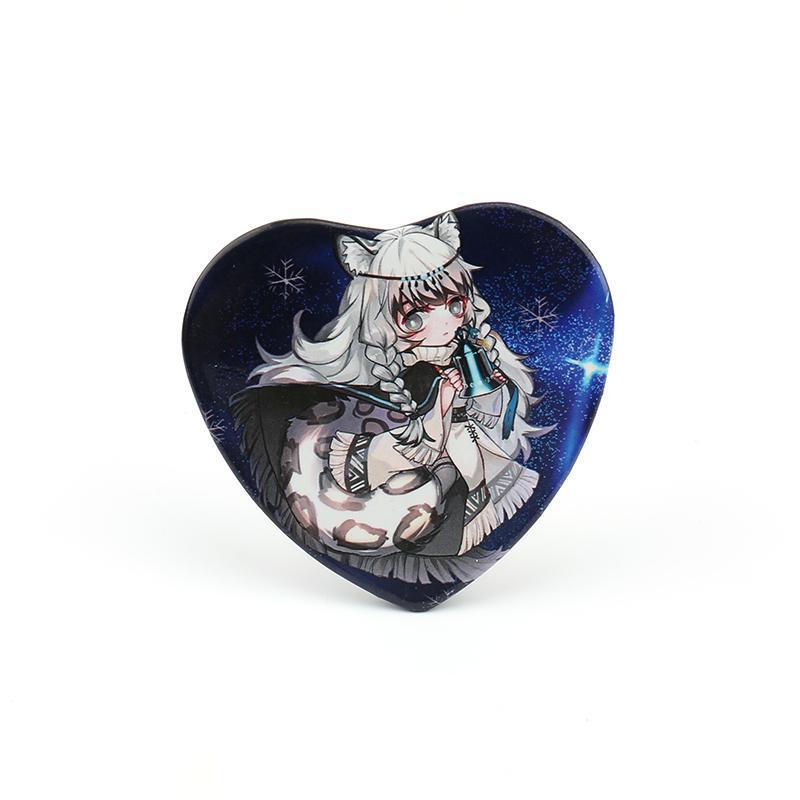 Custom Heart Shaped Button Pins - VOGRACE