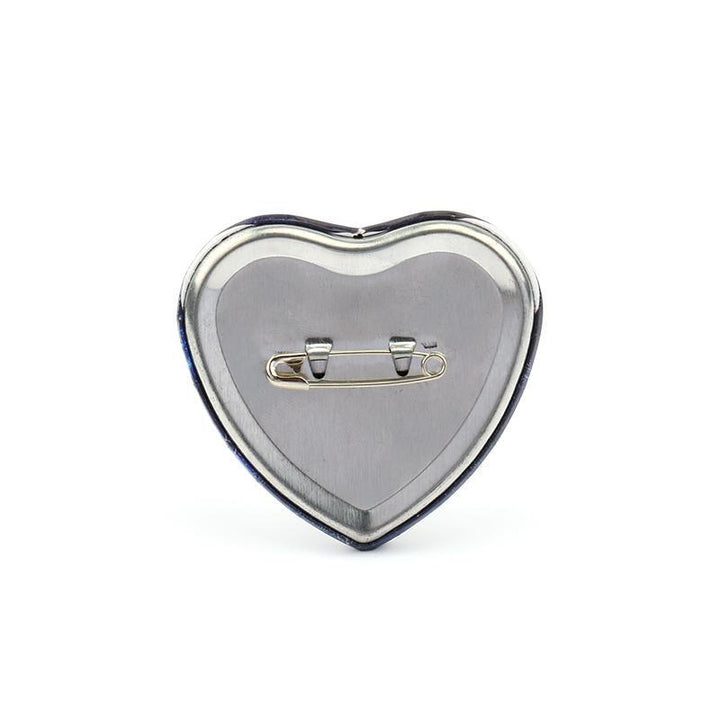 Custom Heart Shaped Button Pins - VOGRACE