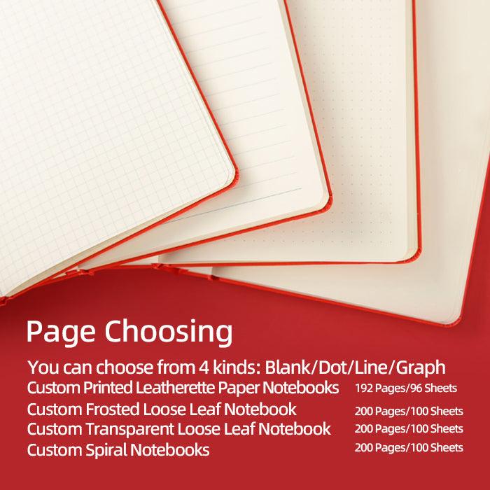 Custom Printed Leatherette Paper Notebooks - VOGRACE