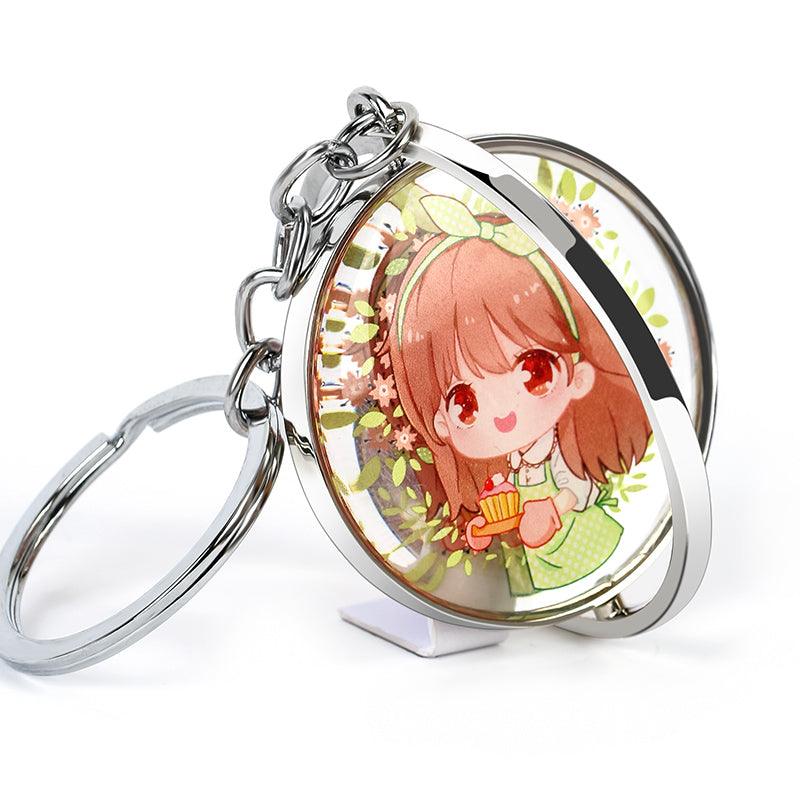 Custom Rotating Metal Frame Keychain - VOGRACE