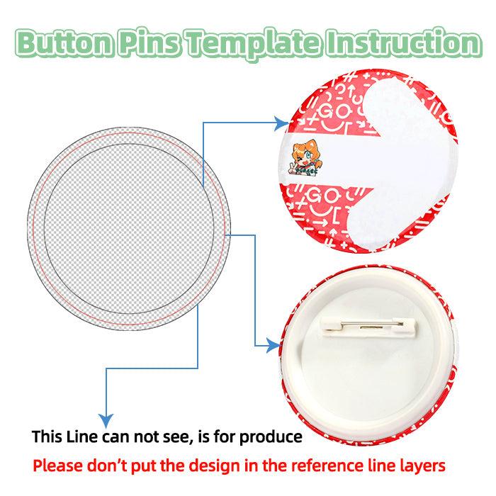 Custom Square Glitter Holographic Button Pins - VOGRACE