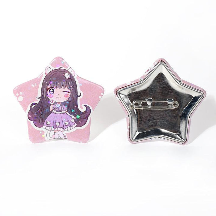 Custom Star Button Pins - VOGRACE